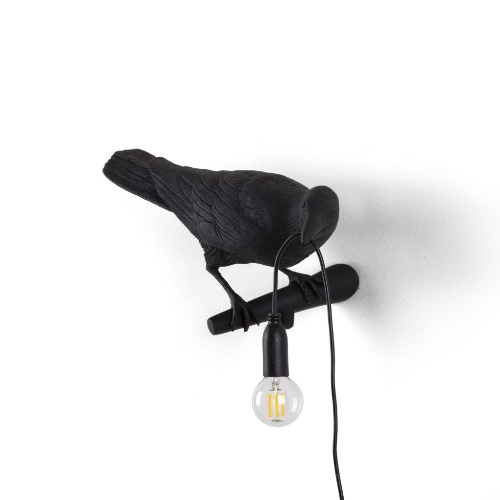 Настенный светильник Bird Looking Right Black