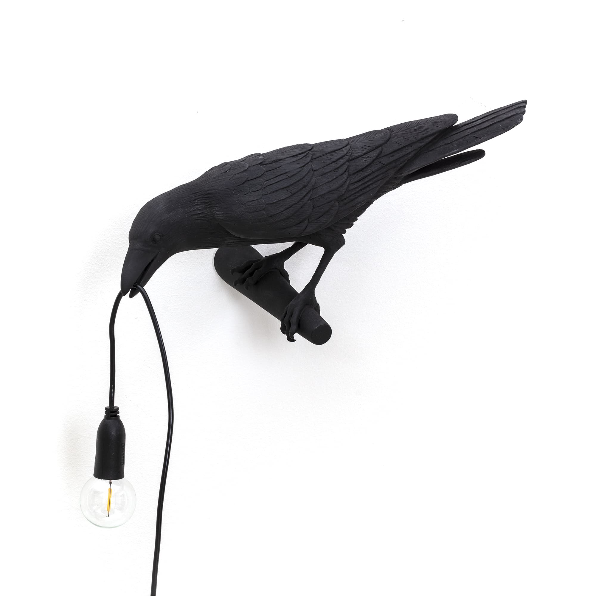 Настенный светильник Bird Looking Left Black