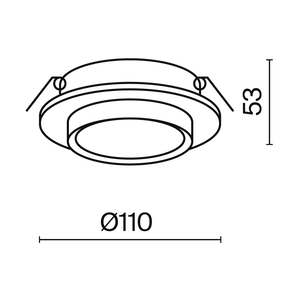 Встраиваемый светильник Technical DL086 GX53 RD