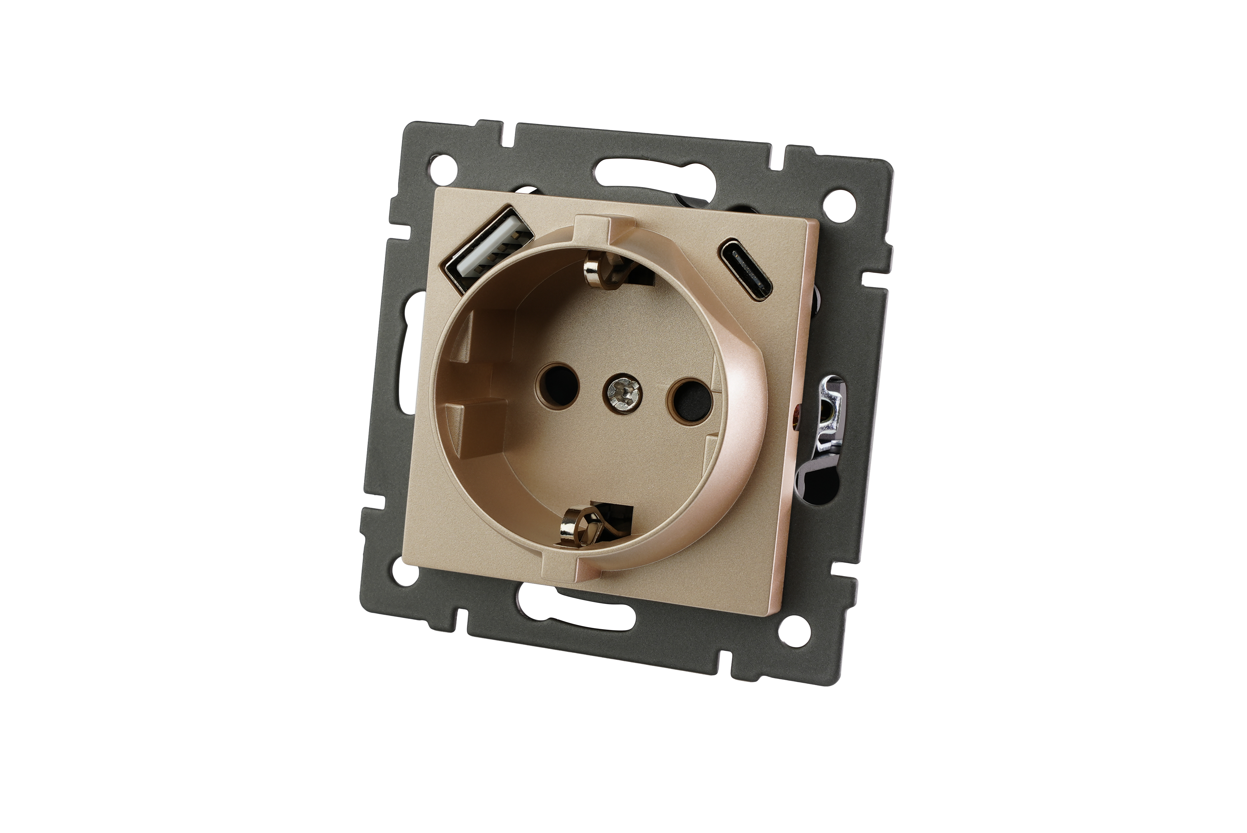 Механизм розетки с USB зарядкой SCT MUAC PL GD V