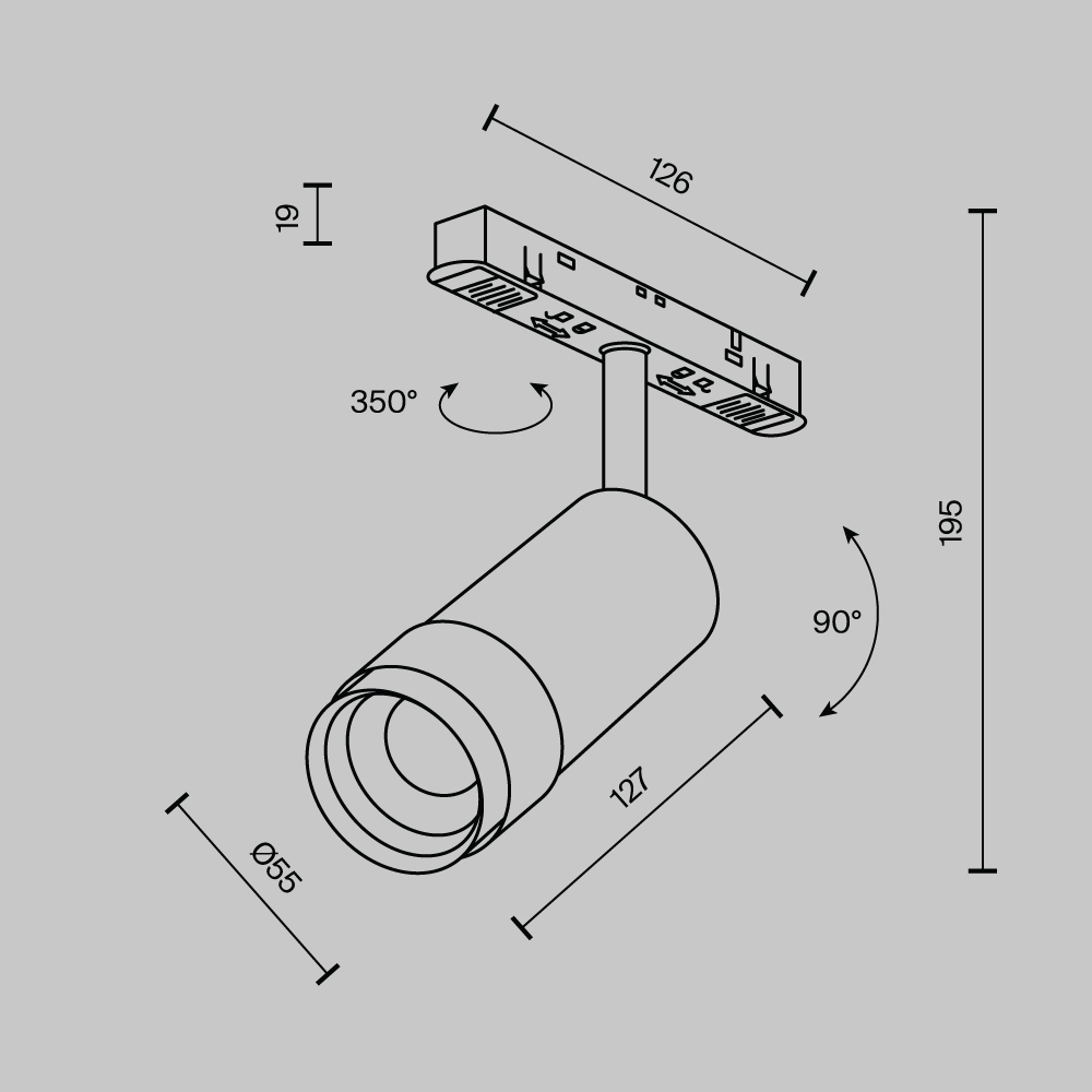 Трековый светильник Technical TR211 1 12W3K Z
