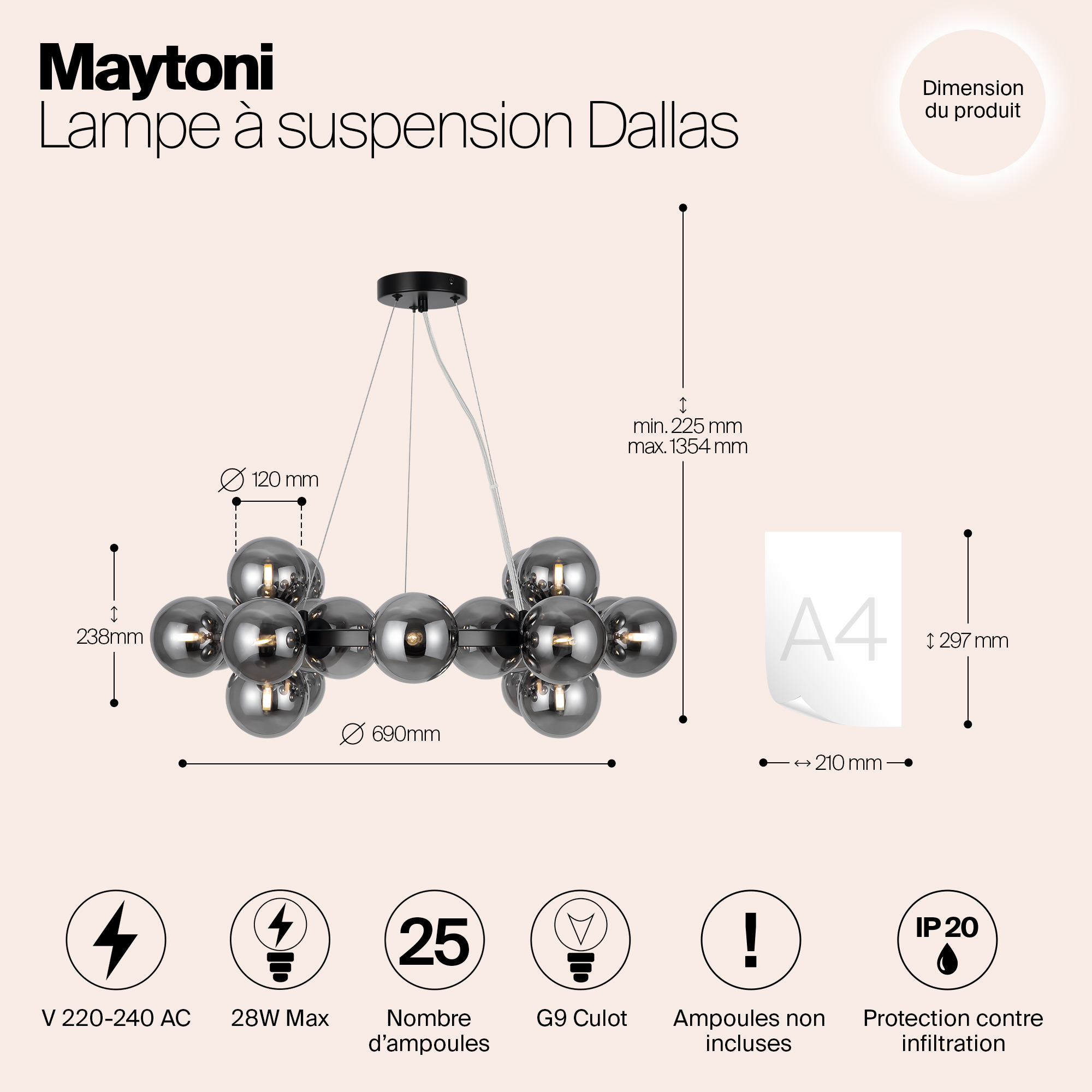 Подвесной светильник Maytoni MOD545PL 25