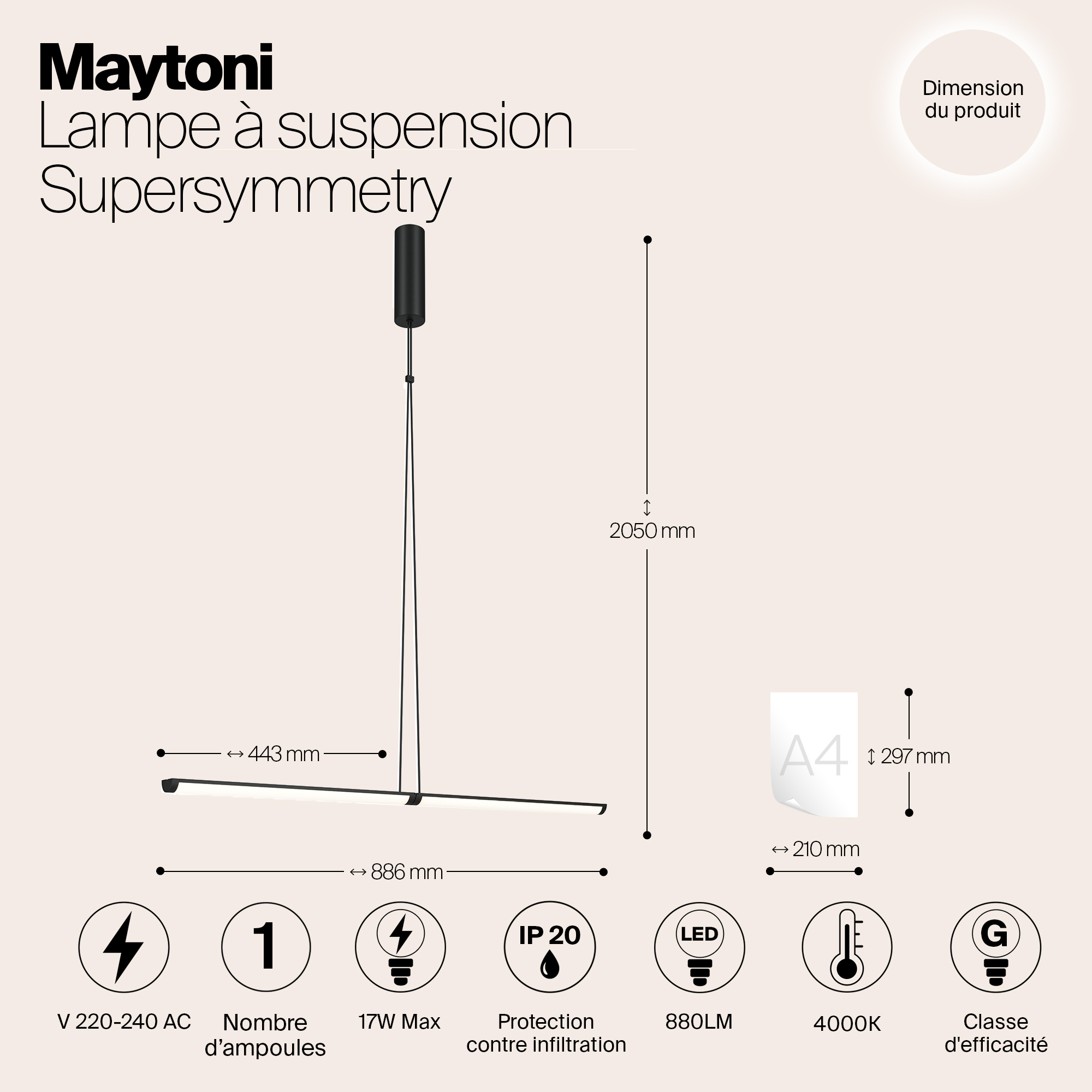 Подвесной светильник Maytoni P096PL L11BK