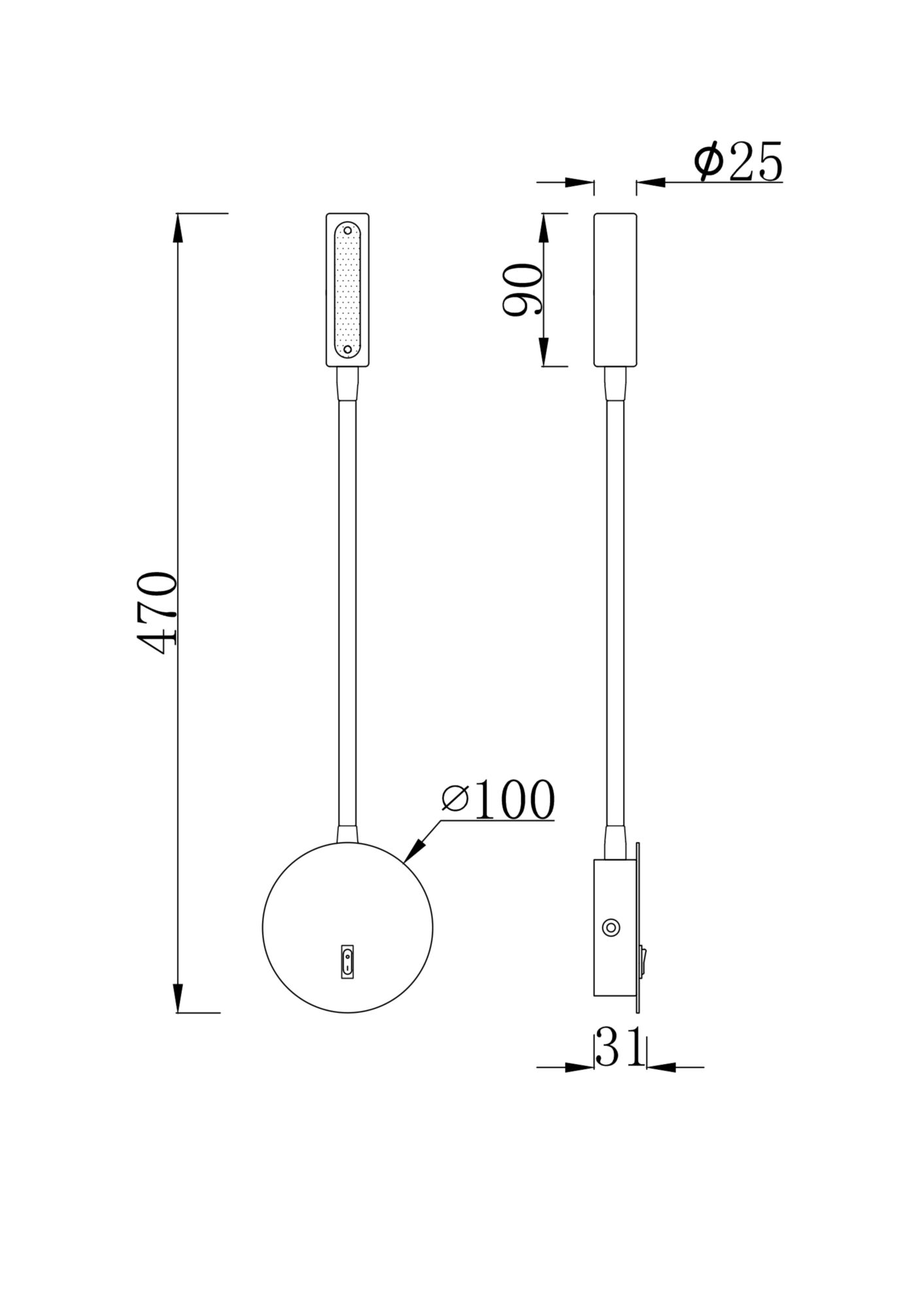 Настенный светильник (бра) Technical C035WL L3