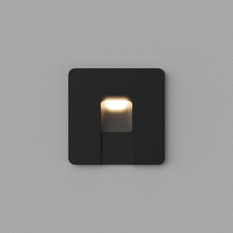 Встраиваемый светодиодный светильник для стен и ступеней Ledron WLB127/1W Black