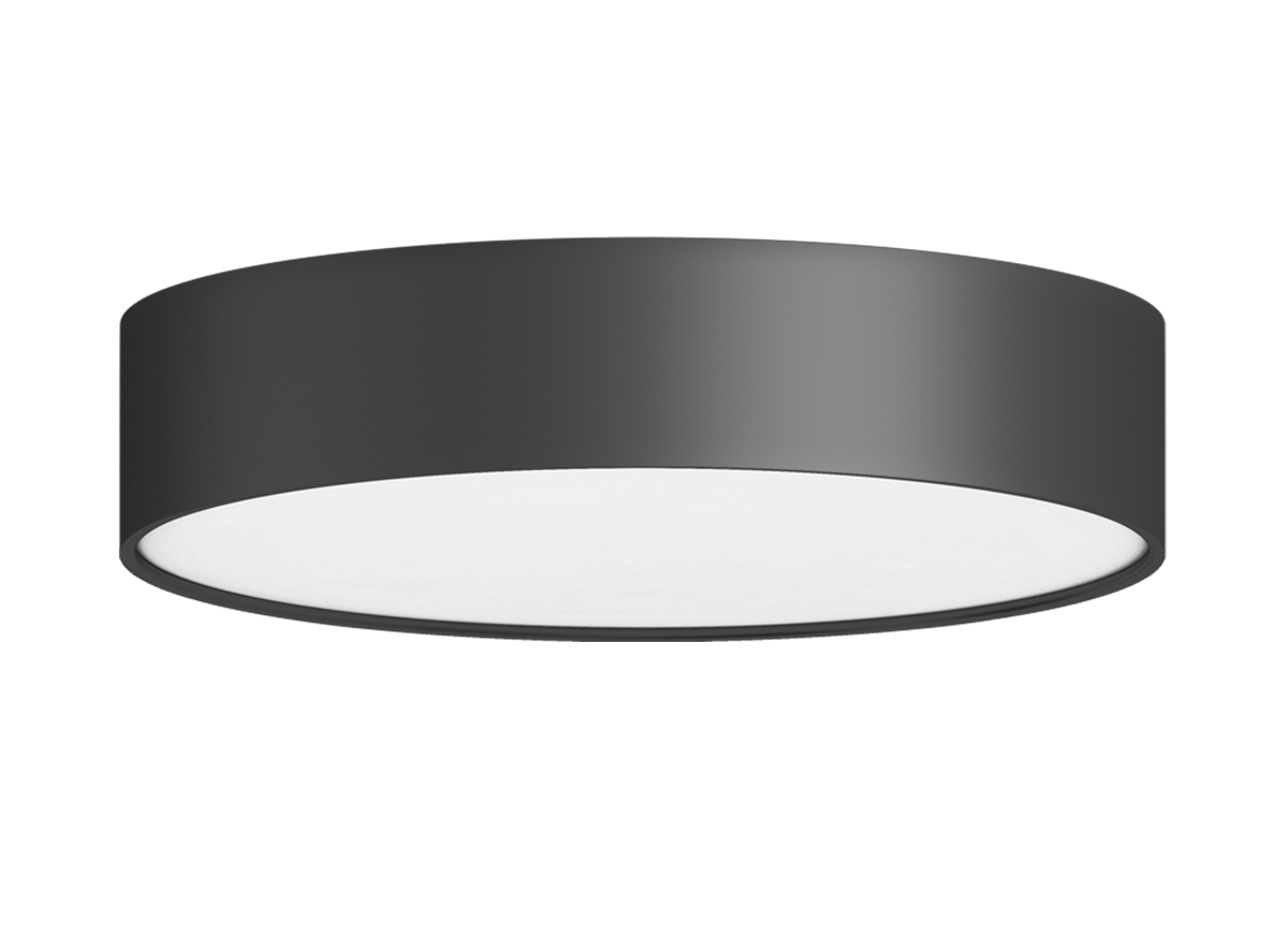 Накладной светодиодный светильник, 30 Ватт, 3000К, D-400мм., черный C111052D400WW Black Sp Plato Sp
