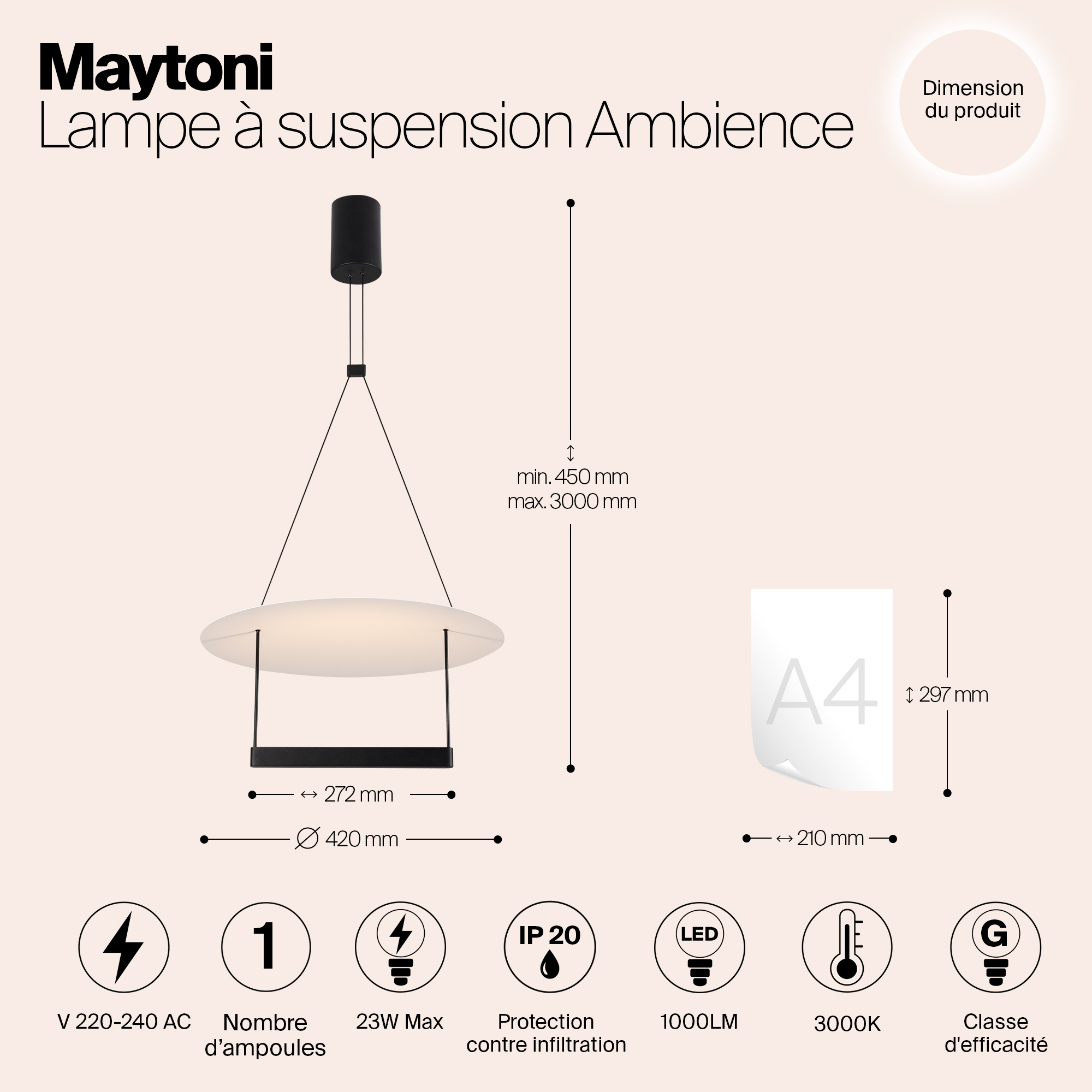 Подвесной светильник Maytoni MOD280PL L23