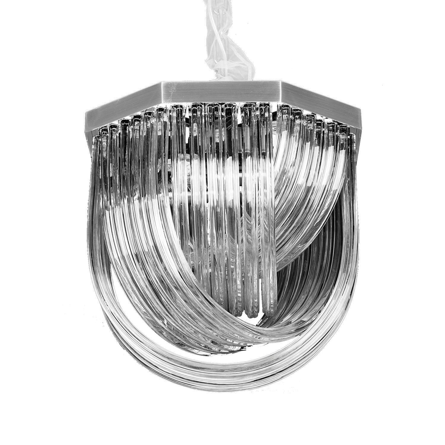 Люстра Murano L4 silver/smoky gray