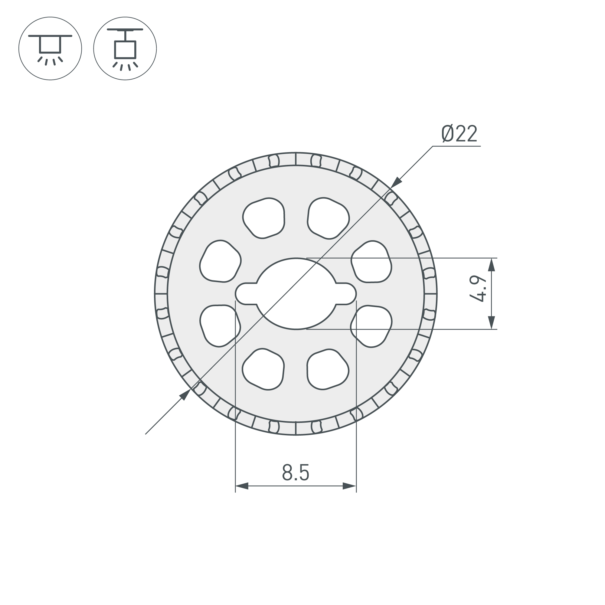 Силиконовый профиль WPH FLEX ROPE D22 360deg S8 5m