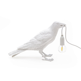 Настольная лампа Seletti Bird Waiting White Outdoor