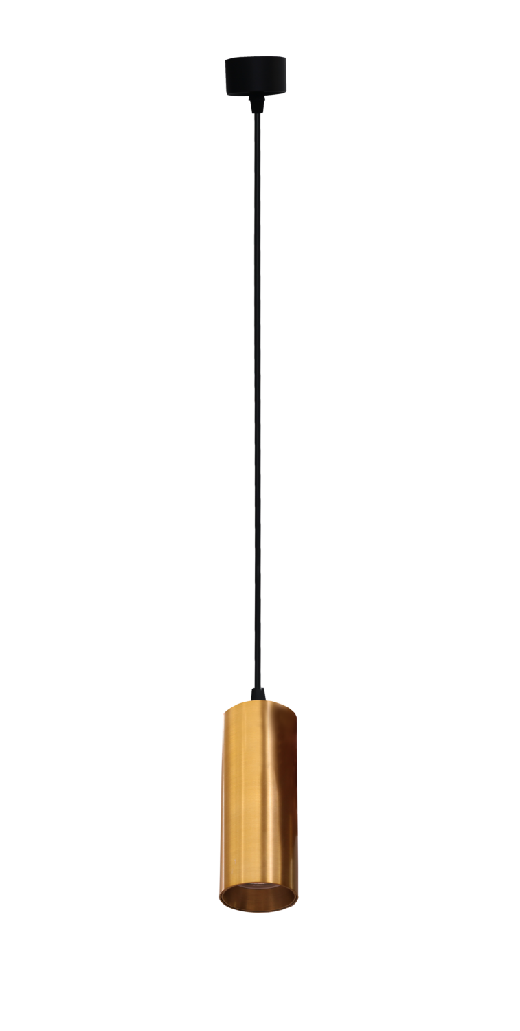 Светодиодный светильник подвесной под сменную лампу, черный-латунь DL18895R1BBrass S Rollo
