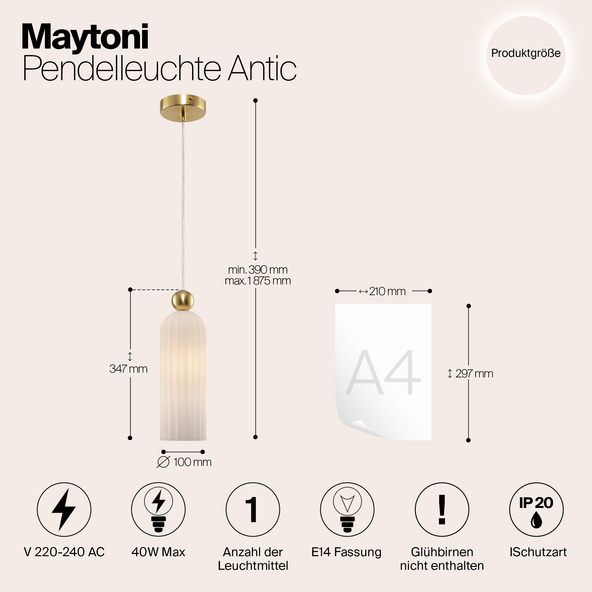 Подвесной светильник Maytoni MOD302PL 01