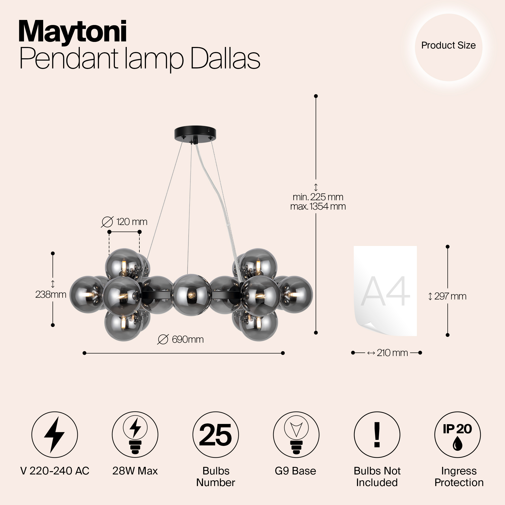 Подвесной светильник Maytoni MOD545PL 25