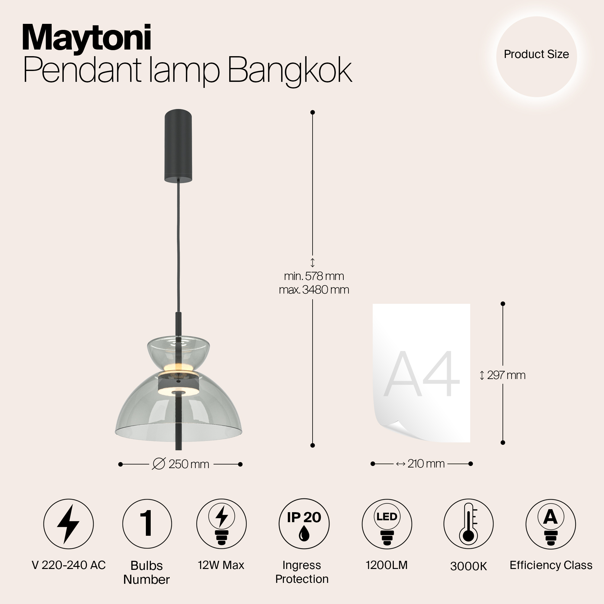 Подвесной светильник Maytoni MOD185PL L11B3K2