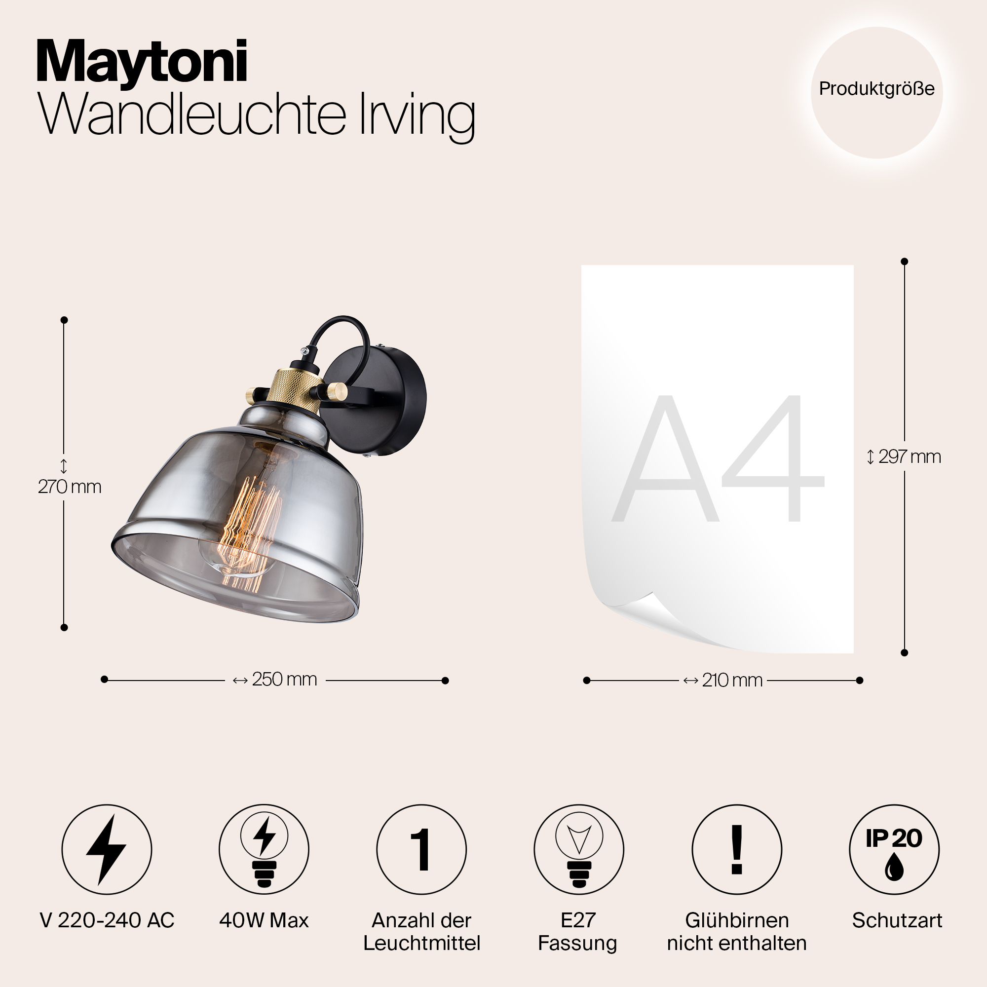Настенный светильник (бра) Maytoni T163 01 C