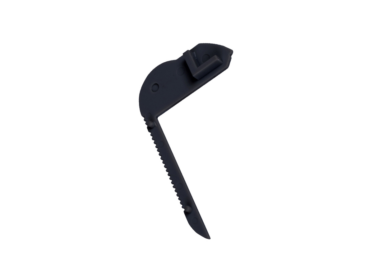 Правая боковая глухая заглушка для алюминиевого профиля DL18508 Black CAP 18508.1 Black