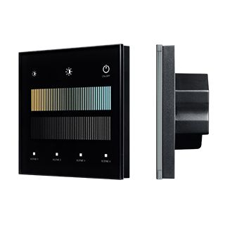 INTELLIGENT ARLIGHT Сенсорная панель SMART-DALI-301-11-1G-4SC-DT8 Черная (230V, встраиваемая, 2.4G) (IARL, IP20 Пластик, 5 лет) 046562