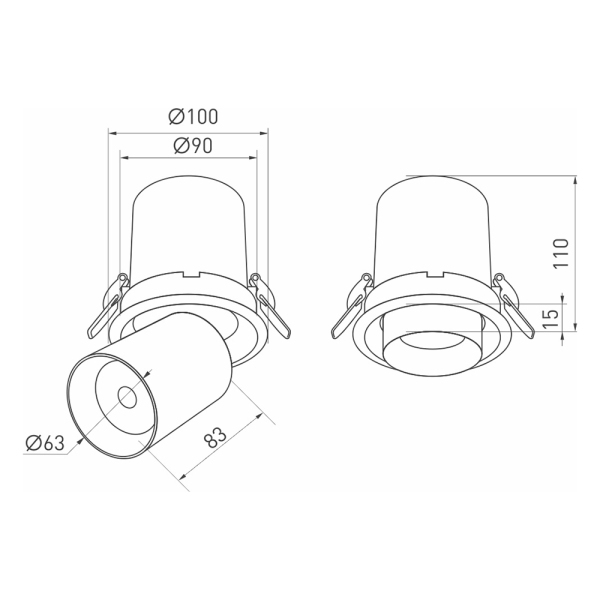 Светильник LGD PULL R100 10W