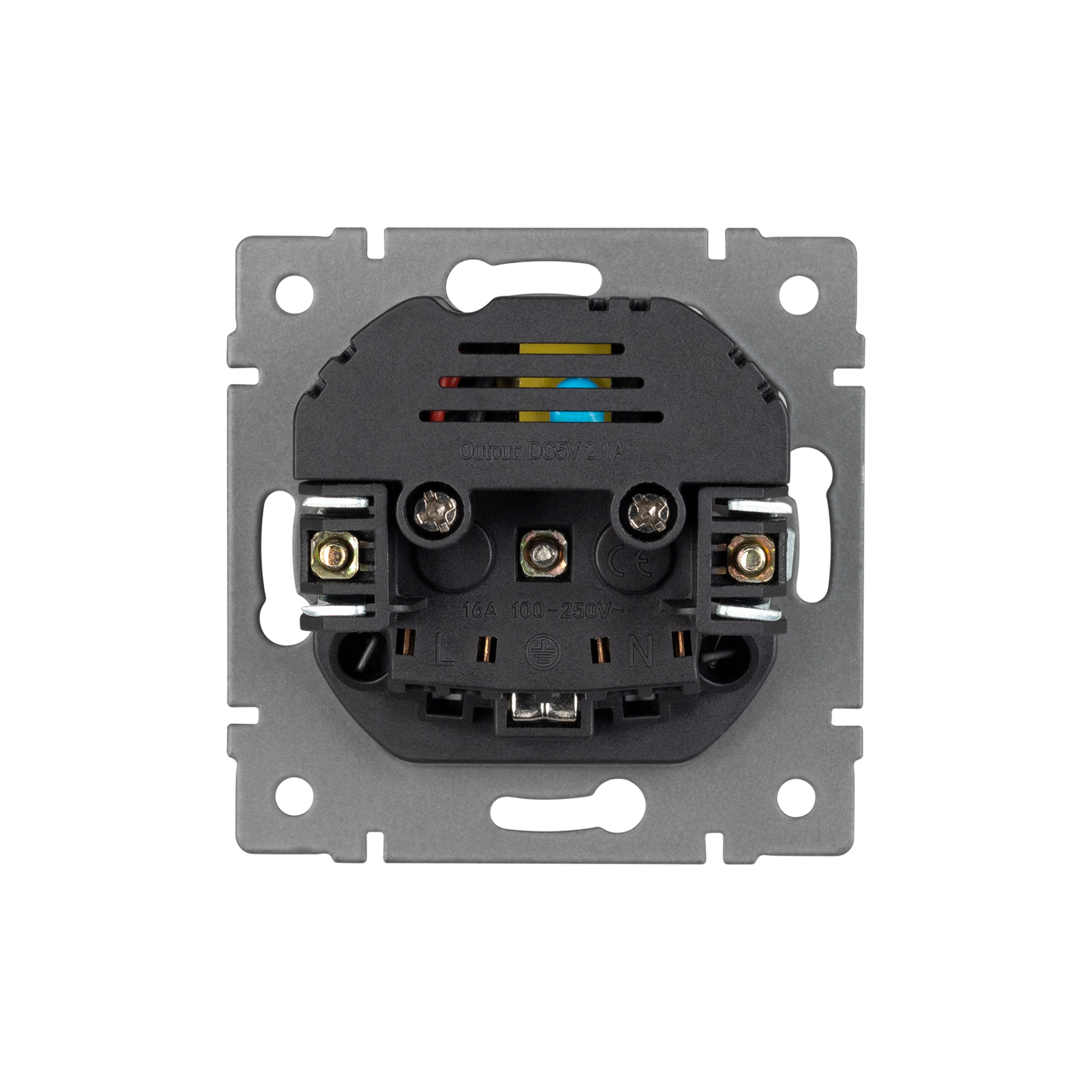Механизм розетки с USB зарядкой SCT MUAA PL GR V