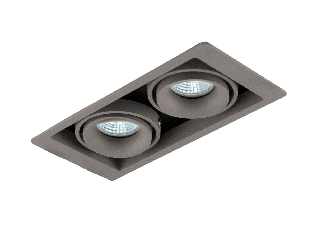 Встраиваемый светильник под сменную лампу DL18615/02WW-SQ Silver Grey/Black Lumme
