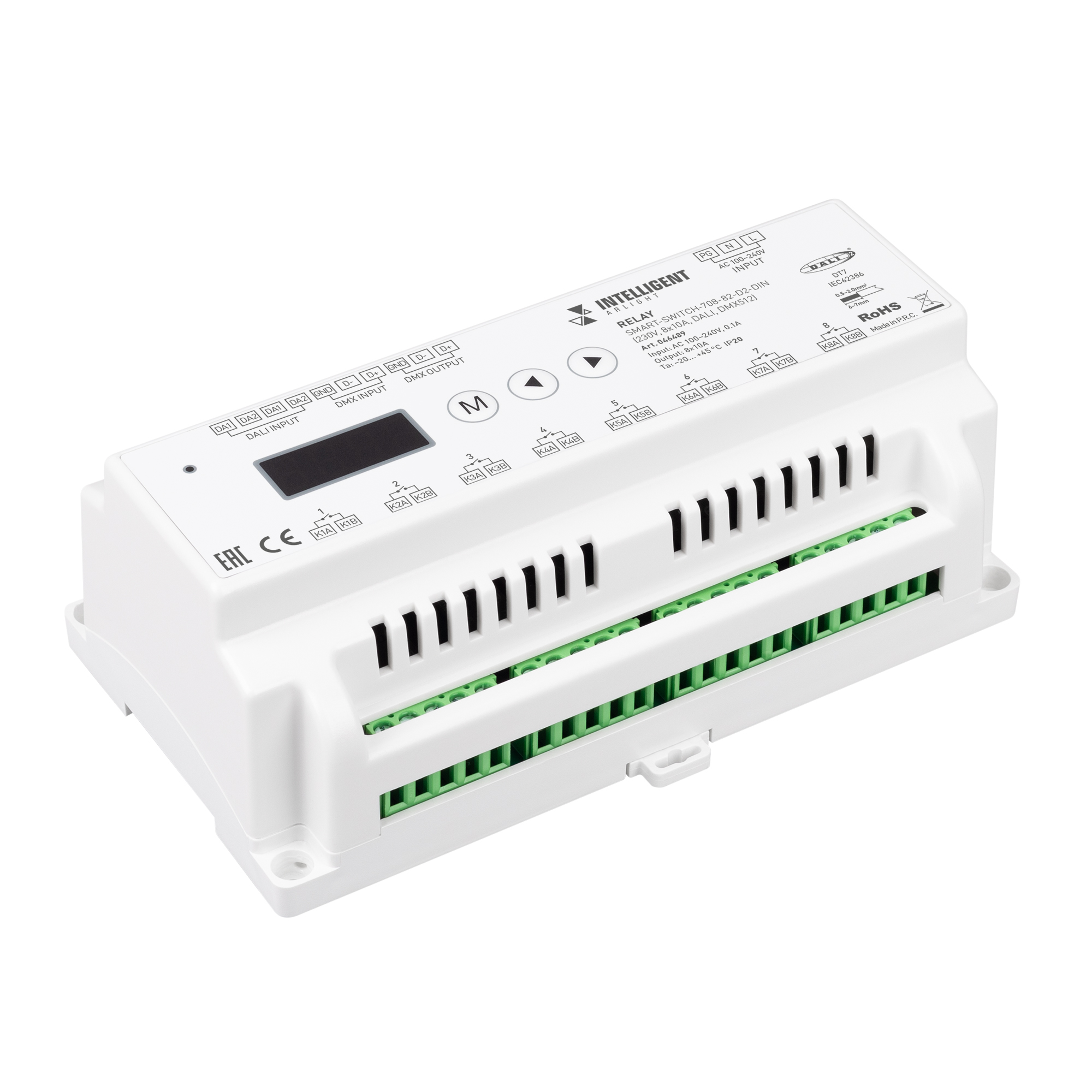 INTELLIGENT ARLIGHT Релейный модуль SMART SWITCH 708 82 D2 DIN DALI 5 лет INTELLIGENT ARLIGHT Релейный модуль SMART SWITCH 708 82 D2 DIN DALI 5 лет
