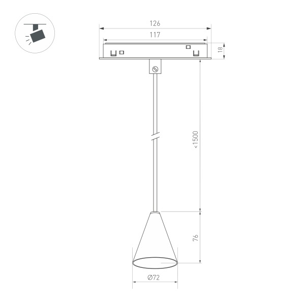 Светильник MAG ORIENT CONE HANG 7W