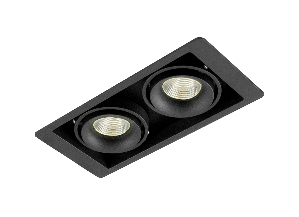 Встраиваемый светильник под сменную лампу DL18615/02WW-SQ Shiny black/Black Lumme