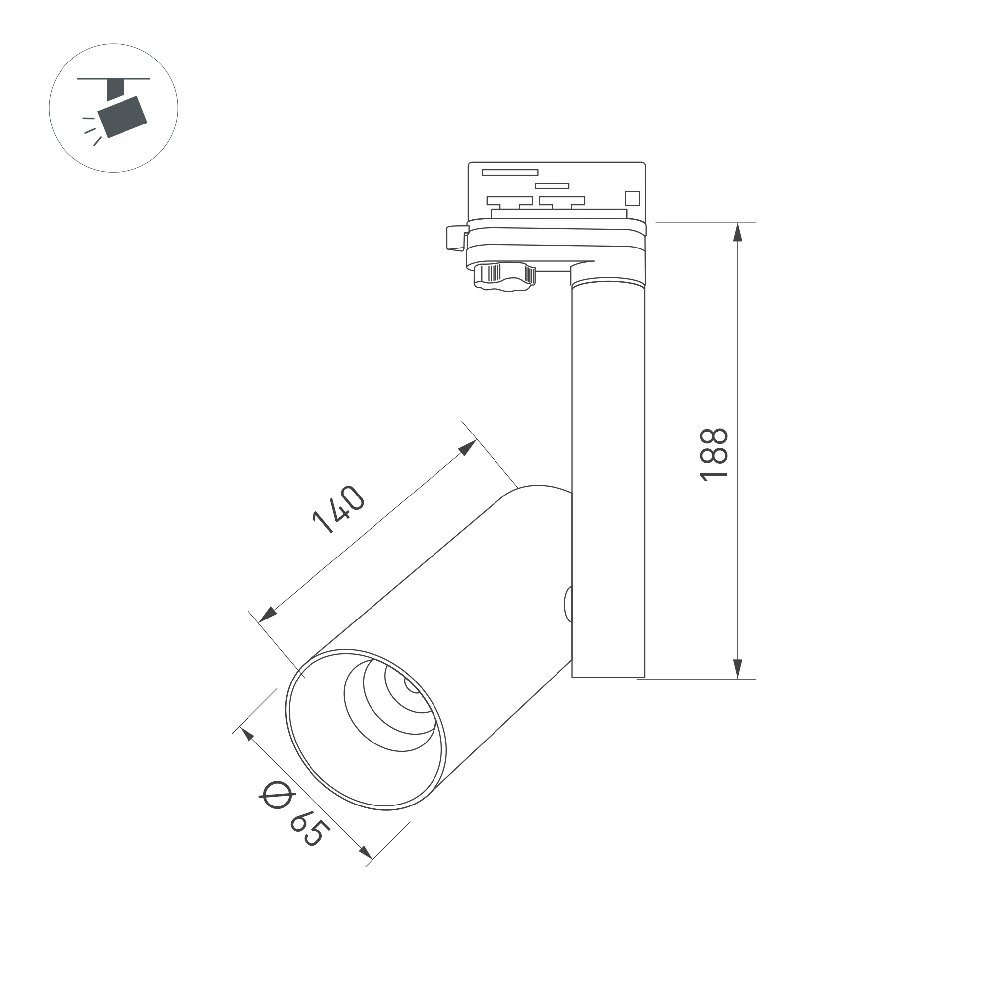 Светильник SP POLO TRACK PIPE R65 8W
