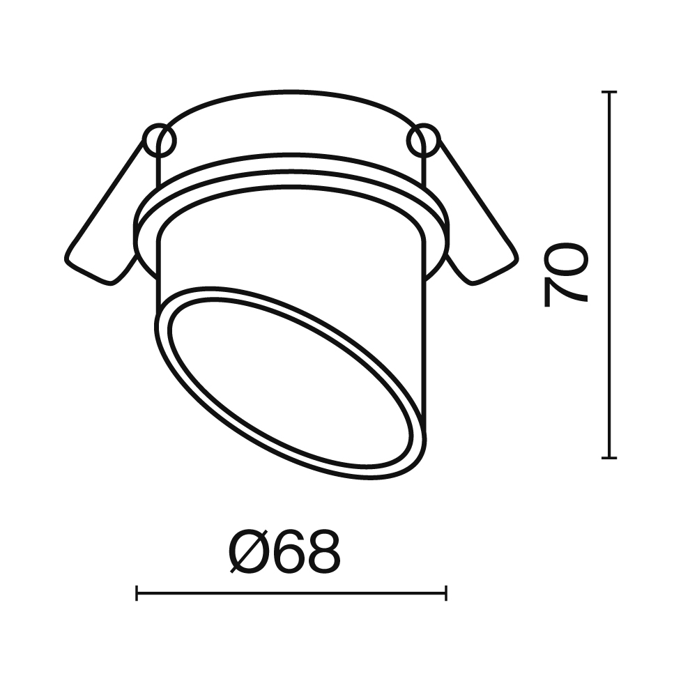Встраиваемый светильник Technical DL044 01 GU10