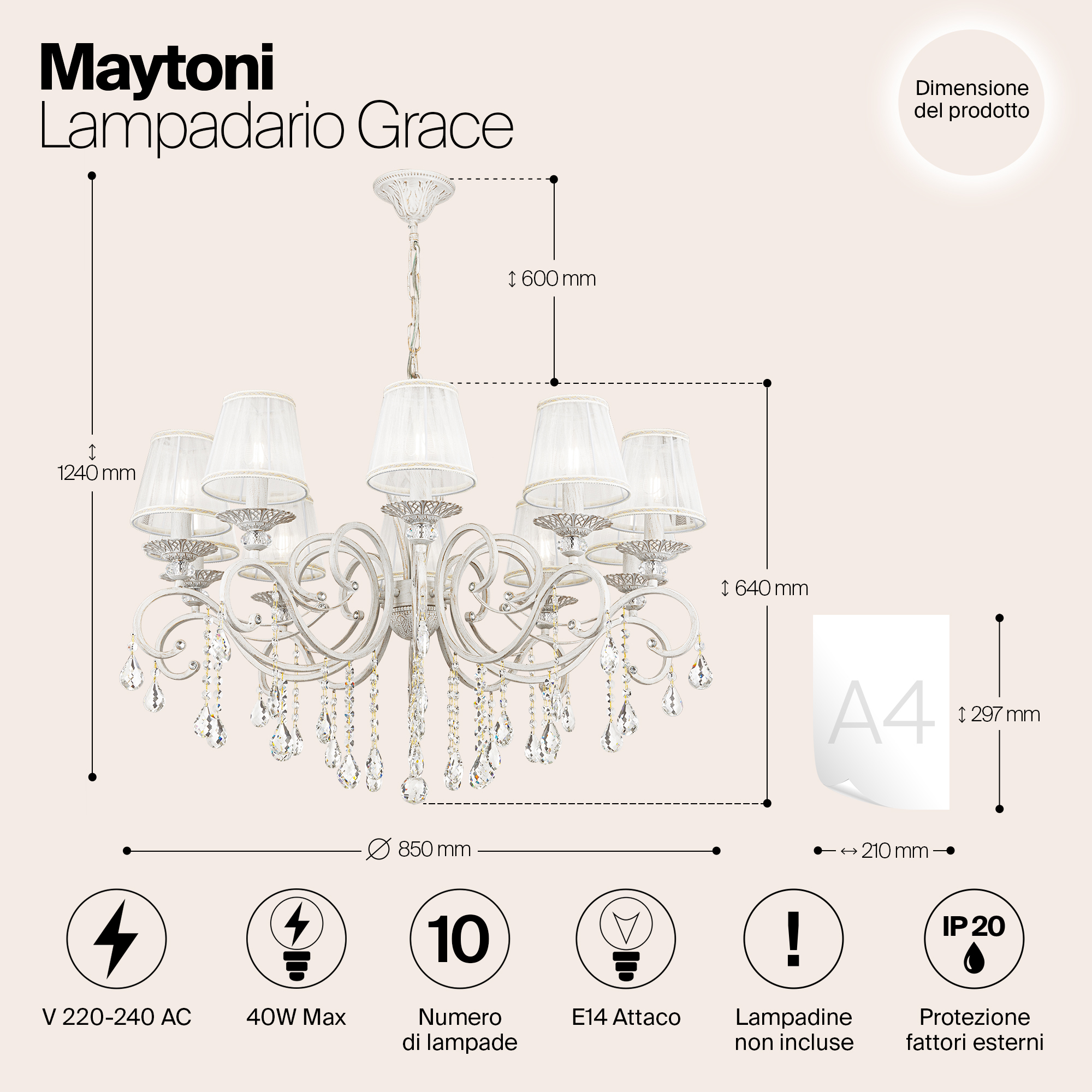 Люстра Maytoni ARM247 10
