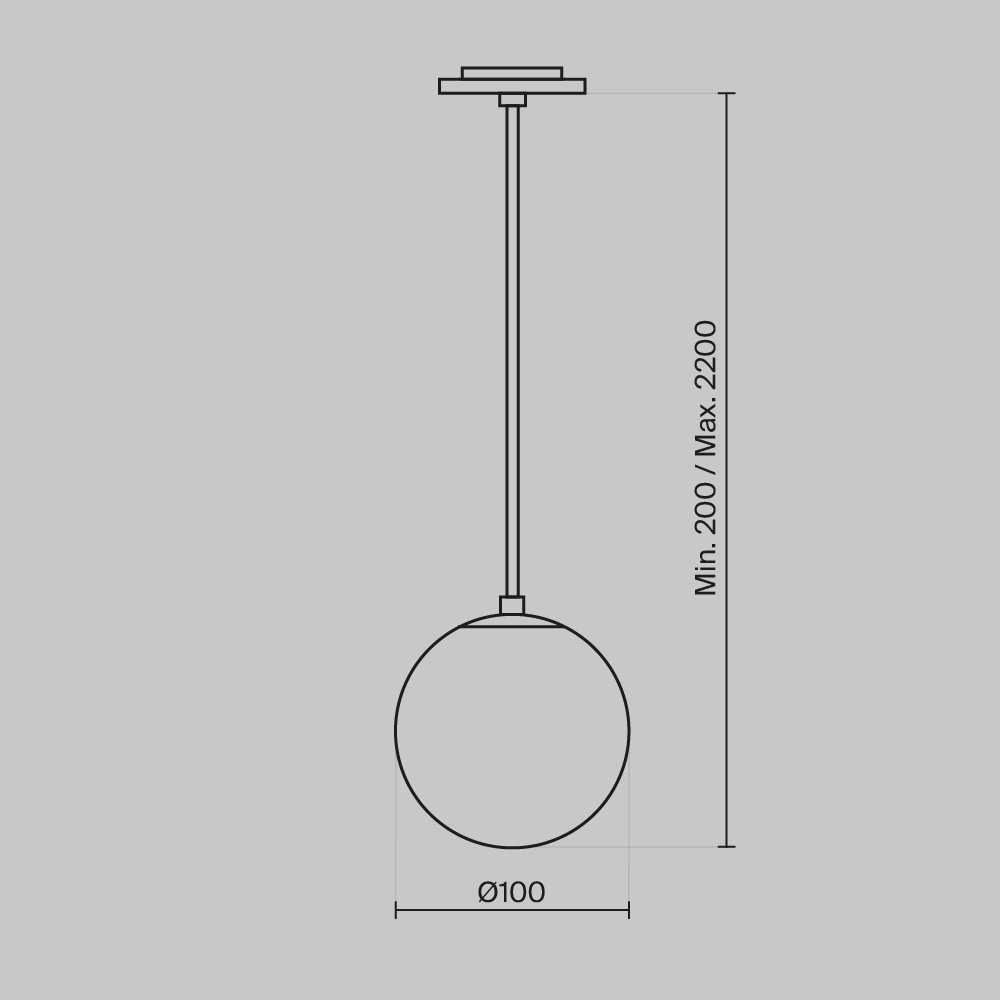 Подвесной светильник Technical P039PL 5W4K 10INS