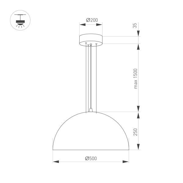 Светильник SP RESTO HANG R500 30W