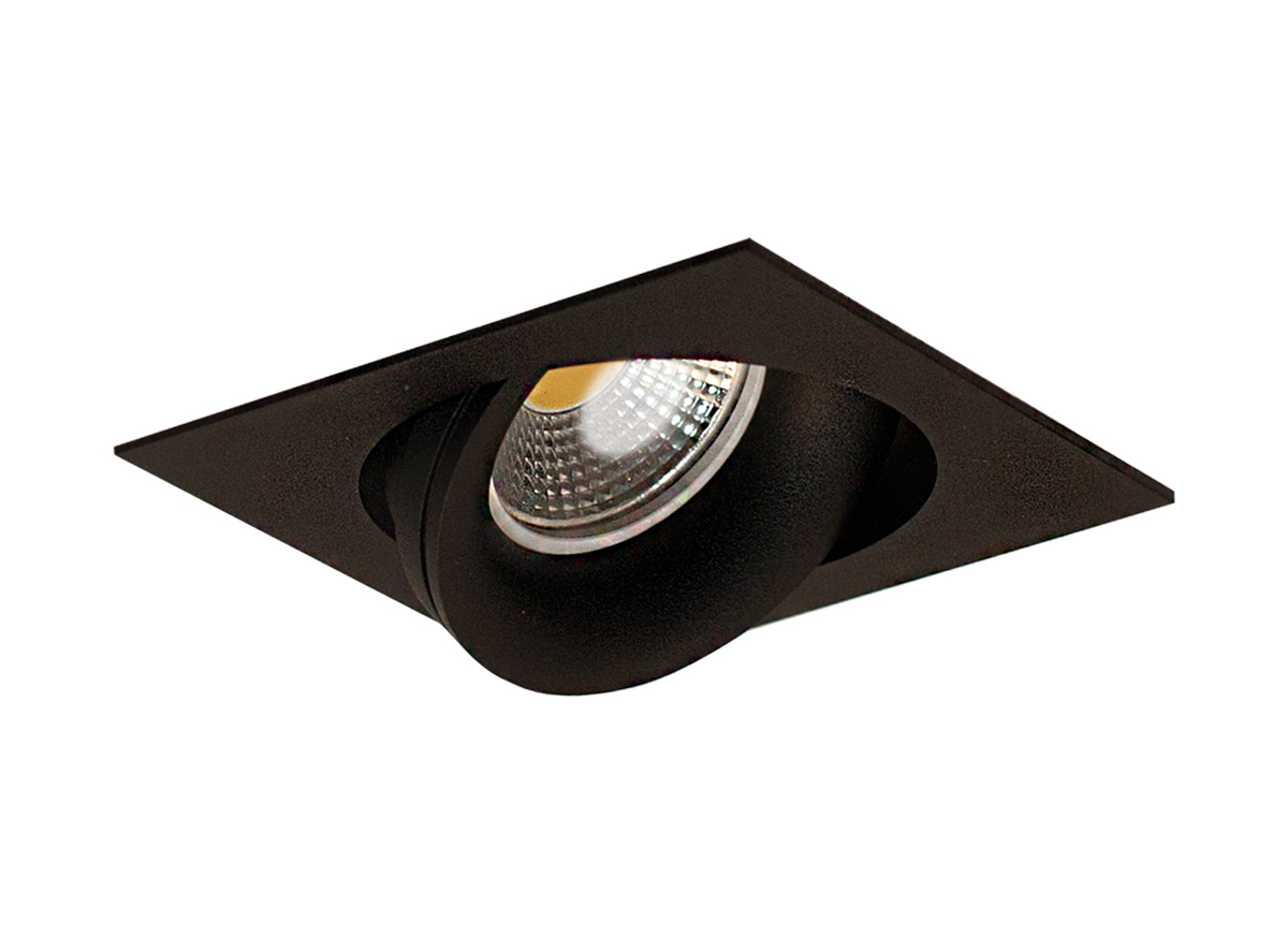 Встраиваемый поворотный светильник под сменную лампу DL18412/01TSQ Black Saturn