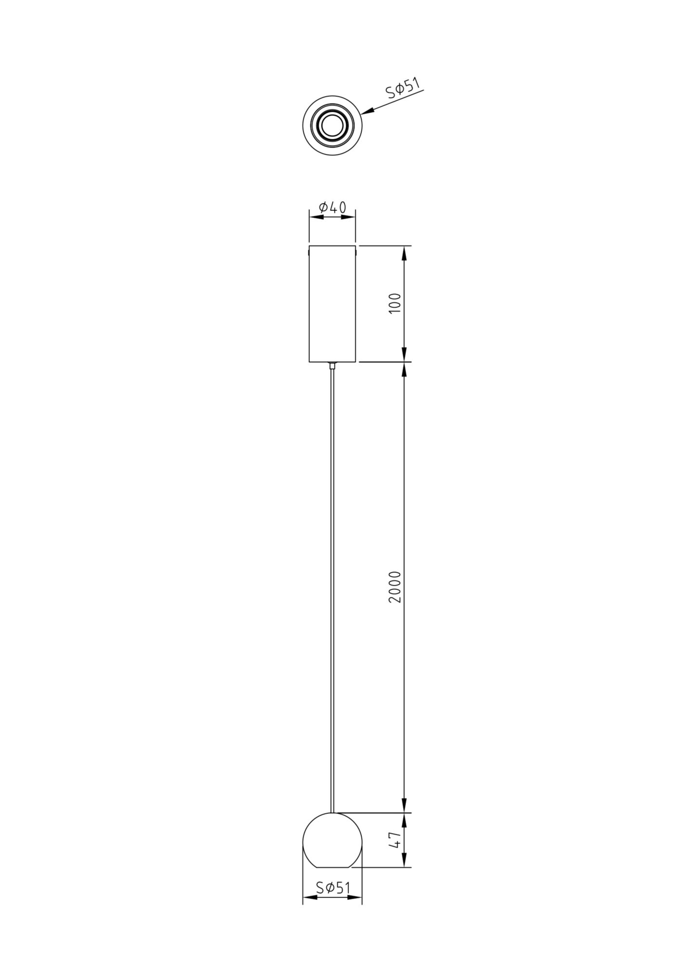 Подвесной светильник Technical P067PL L5