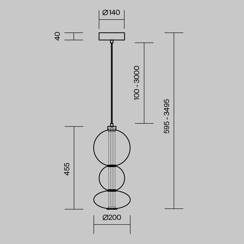 Подвесной светильник Maytoni MOD307PL L24BS3K