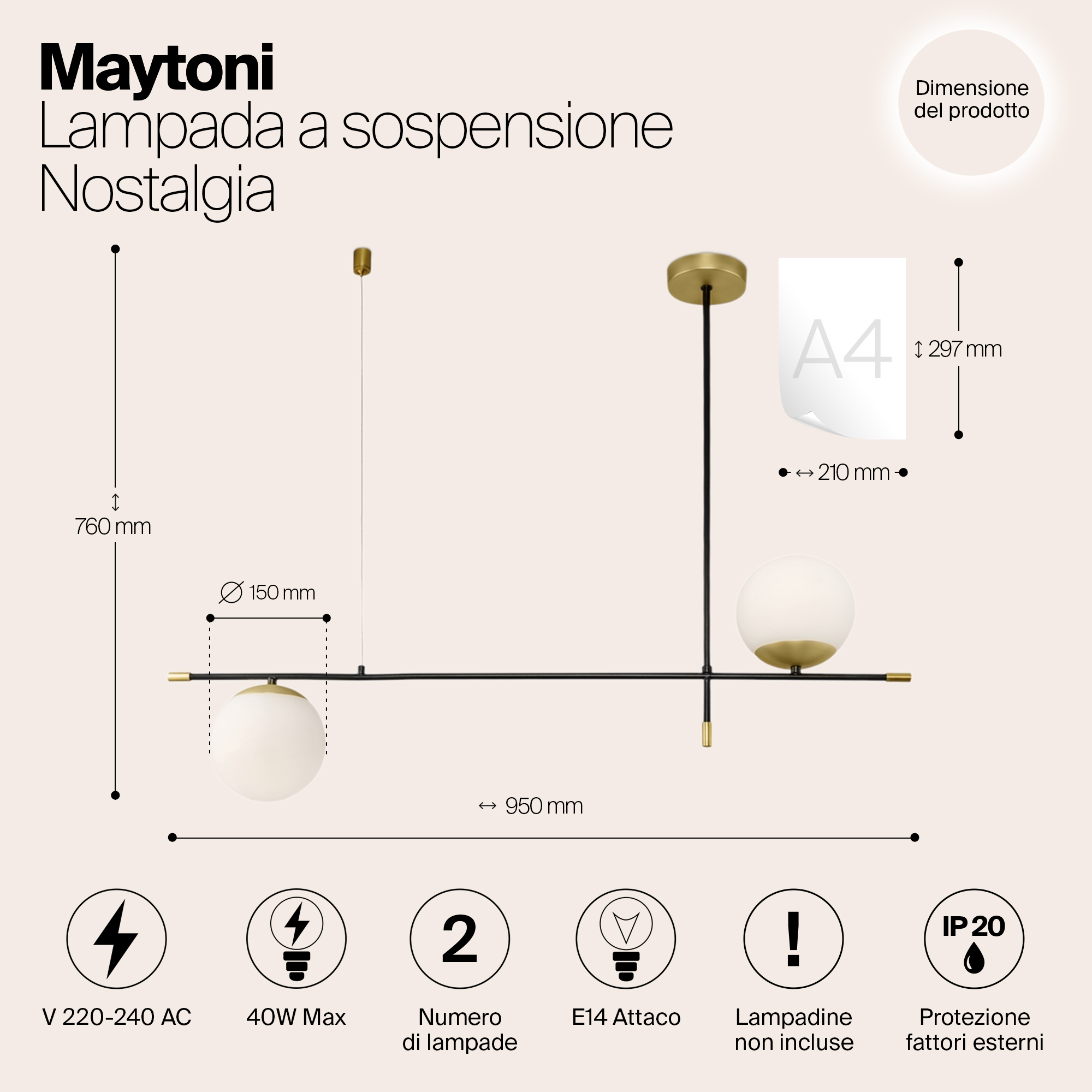 Подвесной светильник Maytoni MOD048PL 02