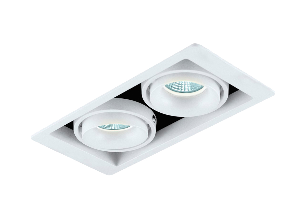 Встраиваемый светильник под сменную лампу DL18615/02WW-SQ White/Black Lumme