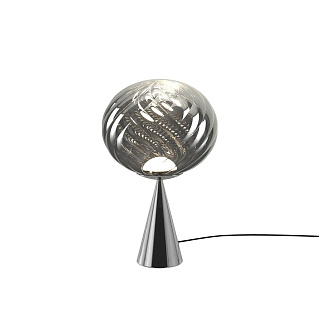 Настольная лампа Tom Dixon Whirl Cone Fat Silver/silver LED