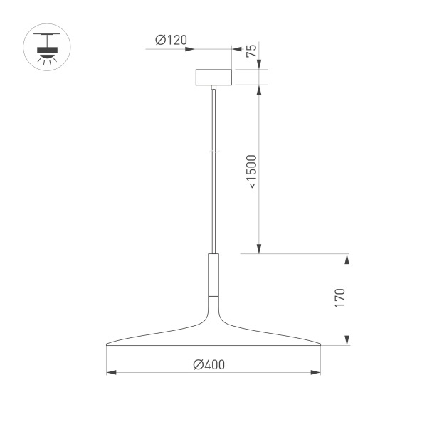 Светильник SP FIORE R400 13W