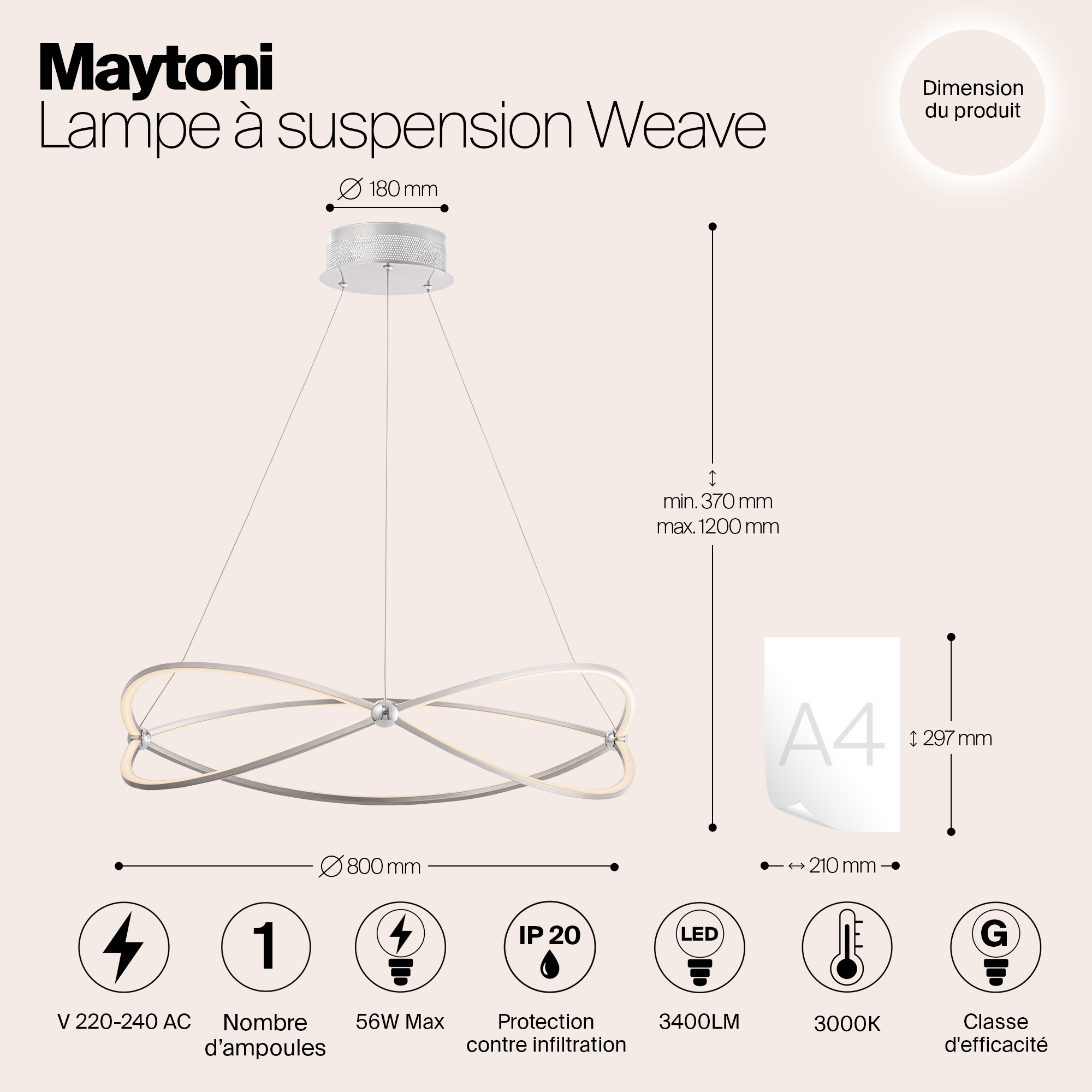 Подвесной светильник Maytoni MOD062PL L56