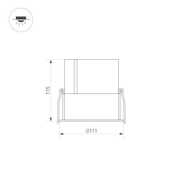 Светильник MS ATLAS BUILT R112 35W 5 лет