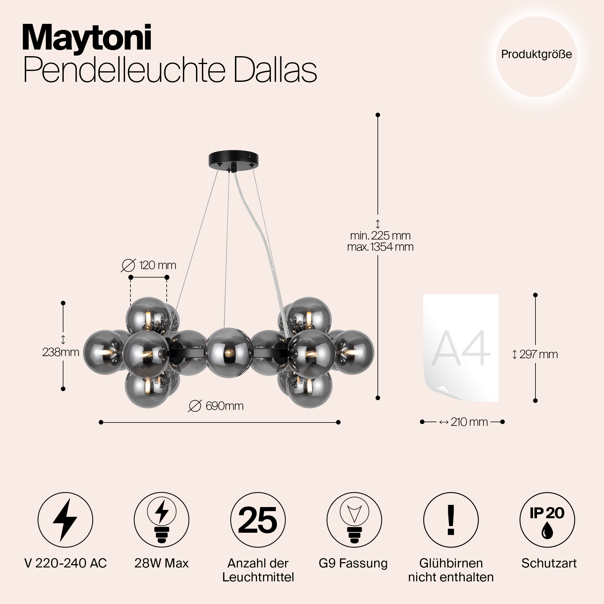 Подвесной светильник Maytoni MOD545PL 25