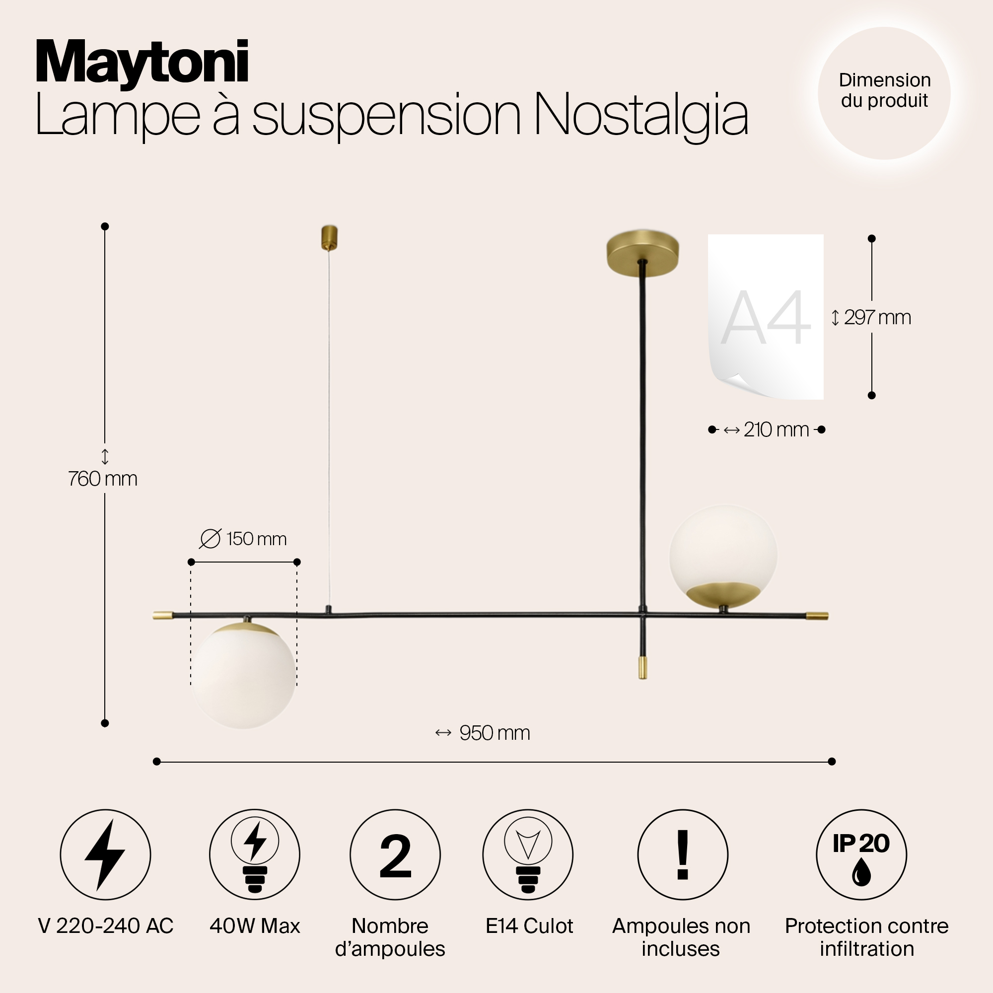 Подвесной светильник Maytoni MOD048PL 02