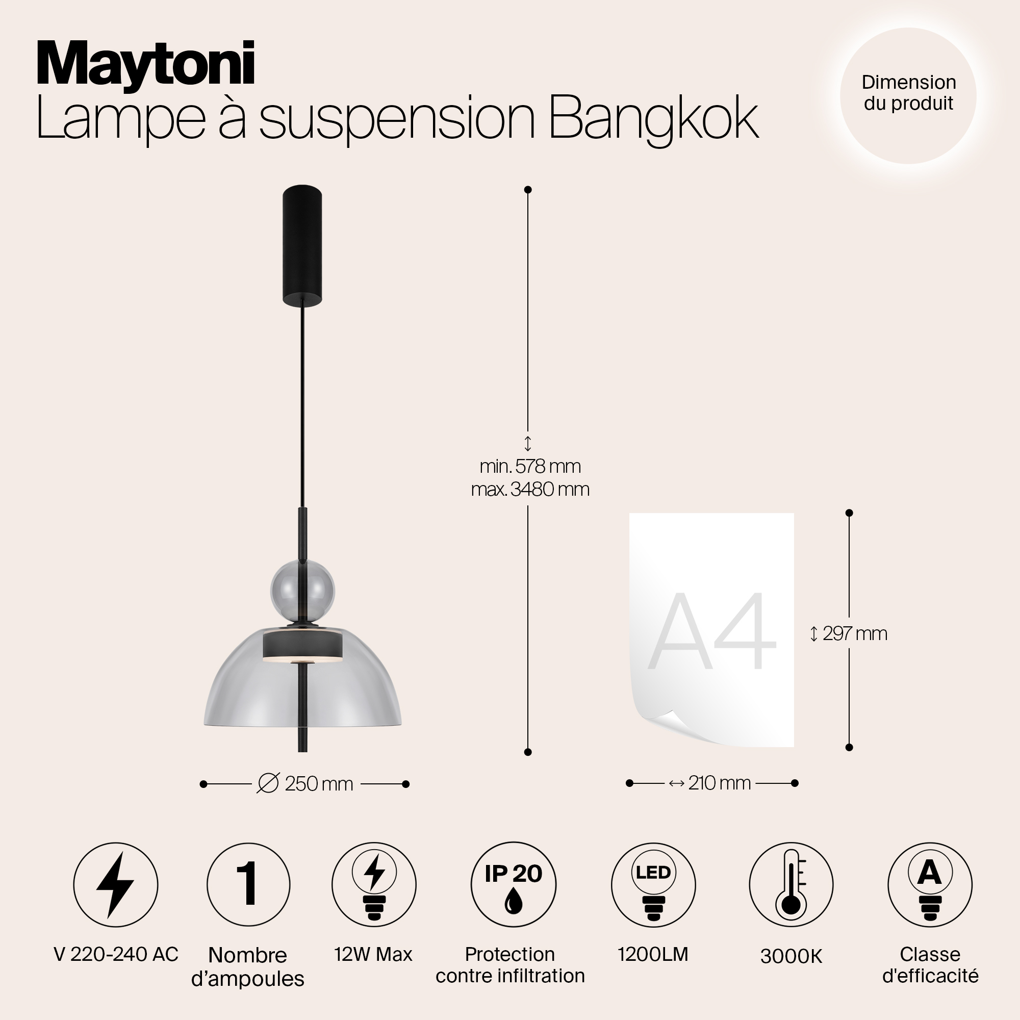 Подвесной светильник Maytoni MOD185PL L11B3K1