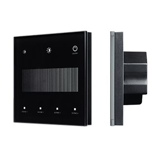 INTELLIGENT ARLIGHT Сенсорная панель SMART-DALI-301-11-1G-4SC-DT6 Черная (230V, встраиваемая, 2.4G) (IARL, IP20 Пластик, 5 лет) 046560
