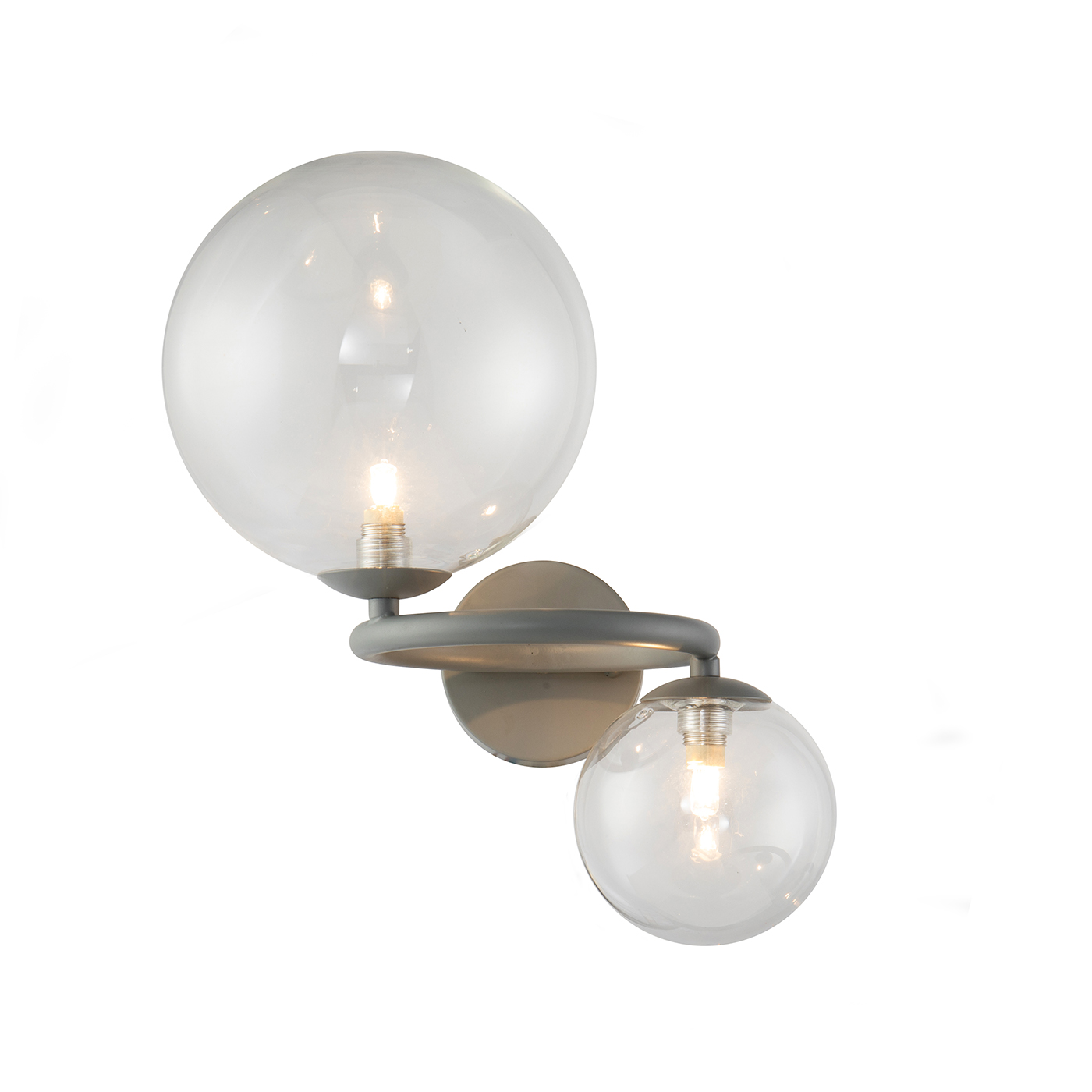 Настенный светильник Wendt 2 grey/clear Настенный светильник Wendt 2 grey/clear