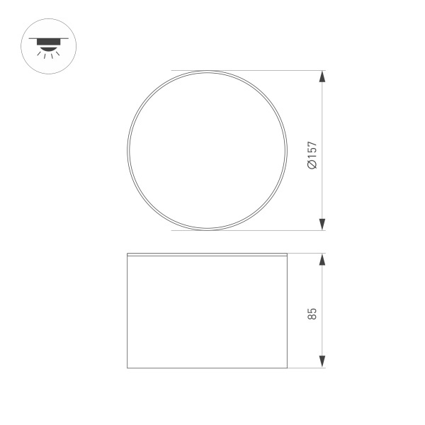 Светильник SP CYLINDO R160 18W
