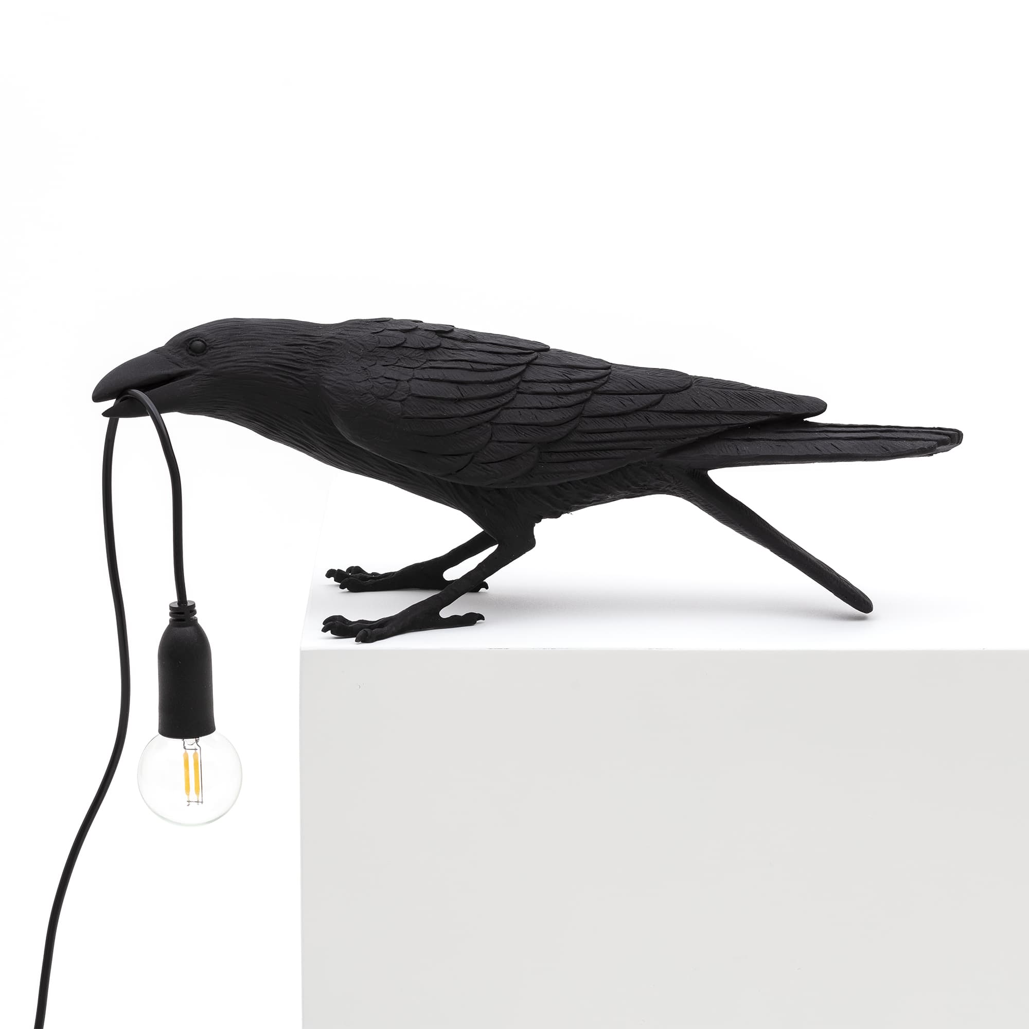 Настольная лампа Bird Playing Black