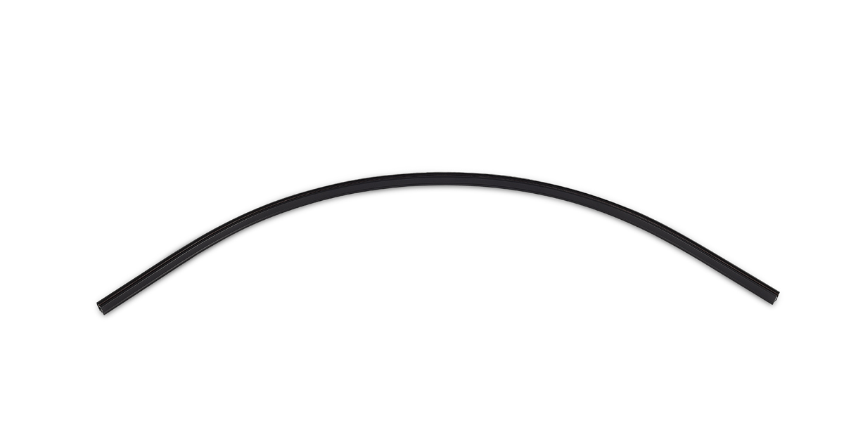 Круглый угол-соединитель для накладного шинопровода Slim Line Mini, D900*L550*H15 мм, черный R corner 900 CB Slim Line Mini