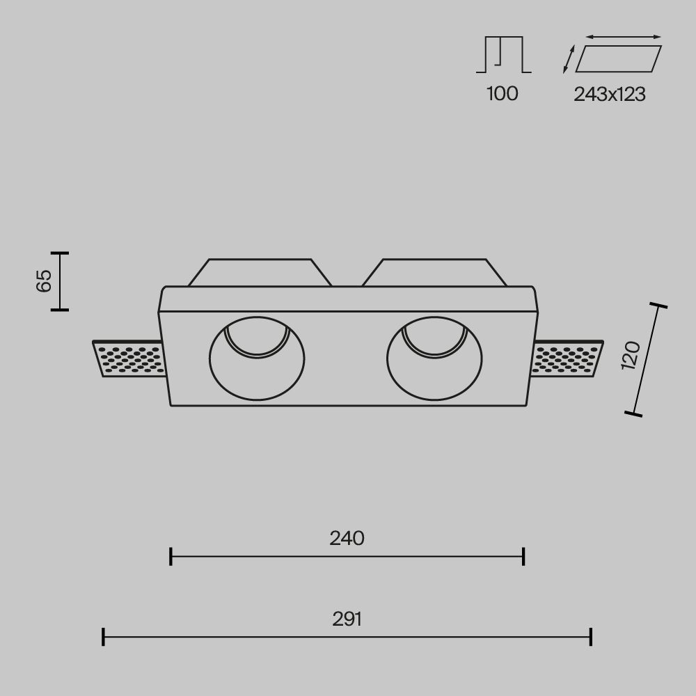 Встраиваемый светильник Technical DL002 WW 02